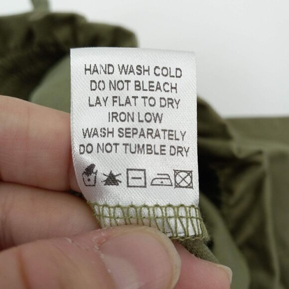 Superdown Kierra French Terry Shorts Olive Green Revolve Paperbag Waist Beach S - Picture 8 of 11